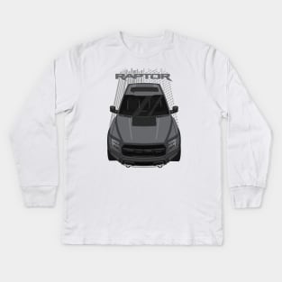 Ford F150 Raptor 2017-2020 - Grey Kids Long Sleeve T-Shirt